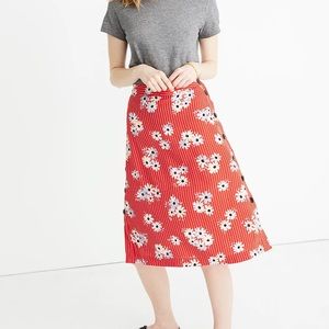 Madewell Side Button Skirt In Daisy Society